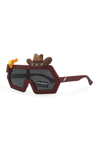 kiddos Εύκαμπτα Cowboy Μπορντό Παιδικά Γυαλιά Ηλίου, Polarized