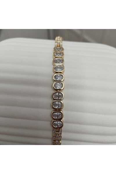 XUPING JEWELRY سوار ذهبي اللون مرصع بحجر الزركون