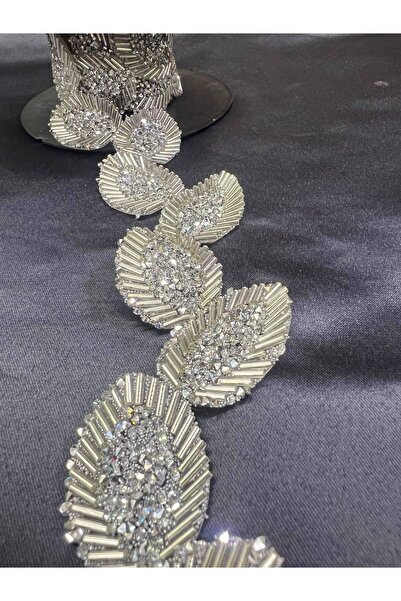 KAYA ARNİCA TEKSTİL Iron-On Leaf Stripe Silver