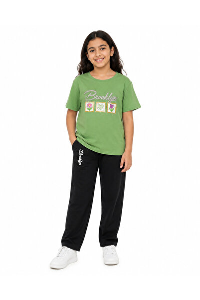 Generic Girls' Brooklyn Printed T-Shirt and Long Pants Set |   Suitable for E...