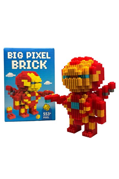 Big Pixel Brick Süper Kahraman Temalı Piksel Yapı Blokları 553 Parça Koleksiyon ve Dekor Yapım Seti