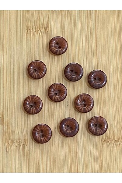 Lorin hobi Self-Patterned Cardigan Vest Button 18 mm 10 Pieces Brown