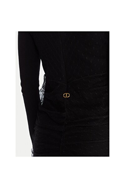 TWINSET Γυναικείο Πλεκτό Φόρεμα 252TT3262 Μαύρο