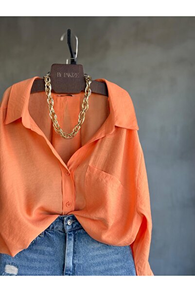 By Pakize Premium Düşük Omuzlu Oversize Gömlek