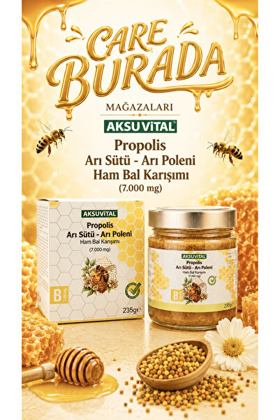 Aksu Vital Aksuvital - Propolis & Arı Sütü & Arı Poleni Ham Bal Karışımı 235 ...