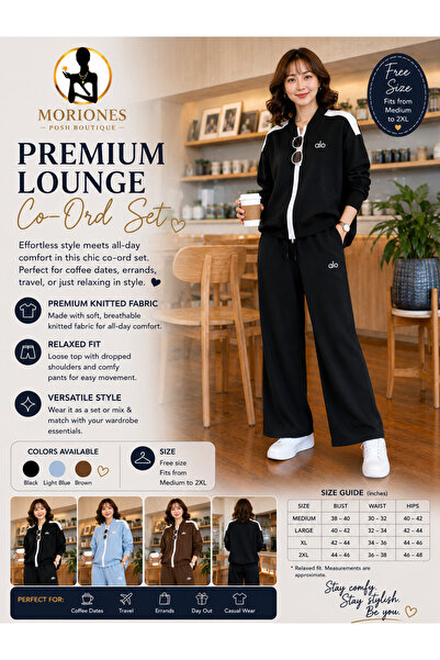 BKKOriginal MORIONES PREMIUM KNITTED LOUNGE COORD SET JACKET AND PANTS