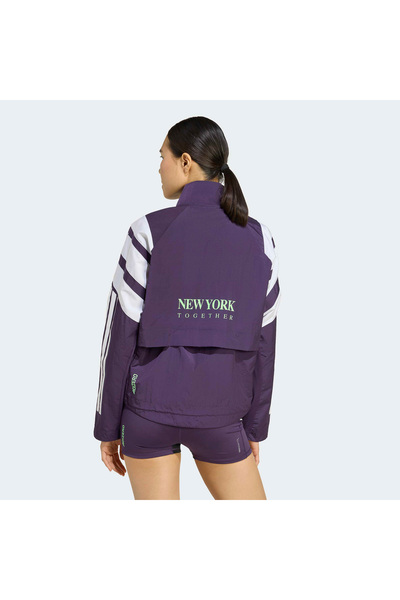 adidas Adizero Nyc Kadın Mor Koşu Rüzgarlığı