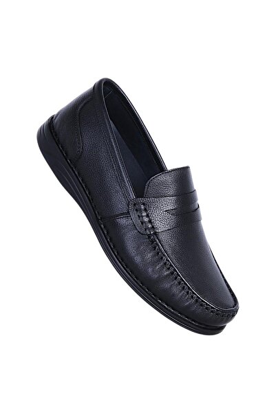Baloğlu 330 Black Nata Poly Casual Men's Leather Soft Shoes