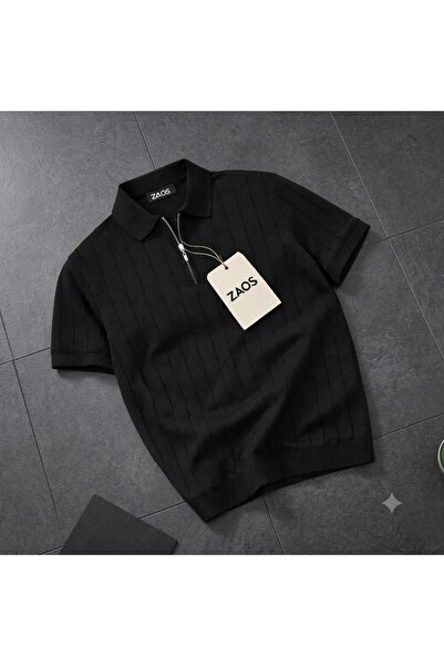 zs zaos fashion Men's Short-Sleeved Summer Knitwear T-Shirt High-Quality Basi...