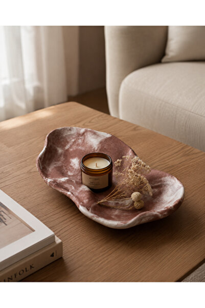 Lazuran Studio Tavă Decorativă cu Formă Organică și Margini Ondulate Design S...