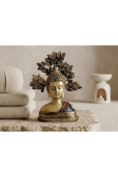 imosas Yaşam Ağacı Buda Biblosu 21 cm | Dekoratif Buda Heykeli | Zen Meditasy...