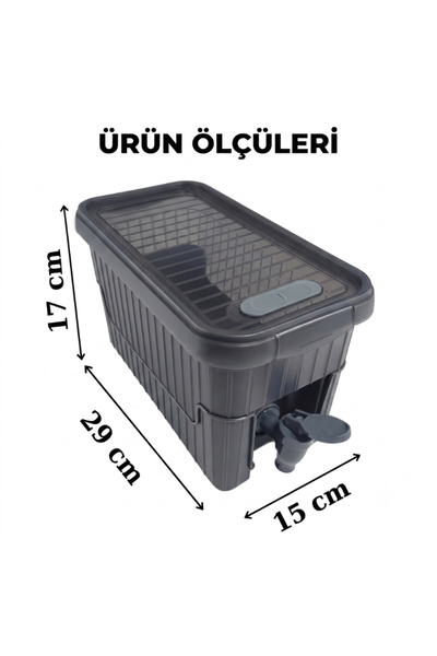 TTT Su ve Meşrubat Sebili - Buzdolabı Uyumlu - Musluklu - Kapaklı