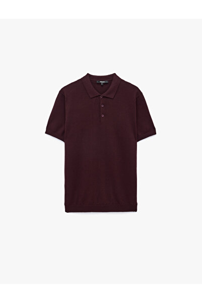 Koton Cotton Buttoned Polo Neck Short Sleeve Knitwear T-Shirt