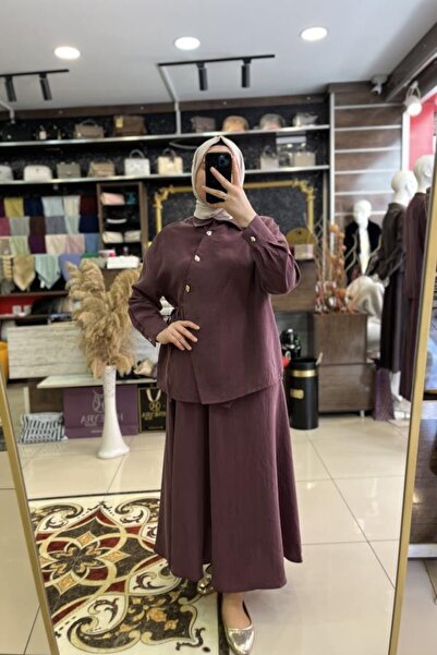 HÜMEYRA BUTİK Verev Buttoned Skirt Suit