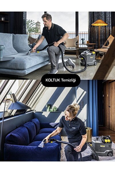Karcher Profesyonel Halı ve Koltuk Yıkama Makinesi 1200W 8L Tank, Otel Ofis ve Araç Detayda Hızlı Kuruyan Güçlü Vakum Puzzi 8/1 Tiftik Makinesi Hediye (ONEROUS)/XİAOMİ