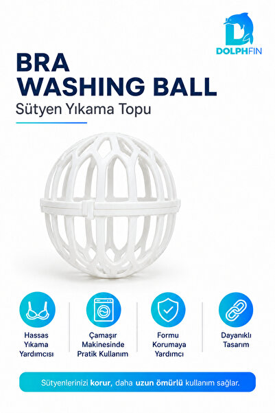 DolphFin Bra Washing Ball White Protective Washing Attachment for Washing Mac...