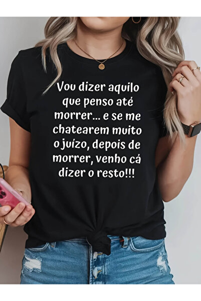 12 HERTZ Portuguese Humor "Vou Dizer Aquilo Que Penso" Print T-Shirt | Women'...