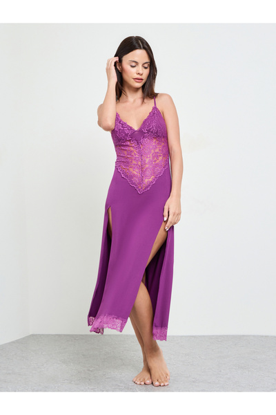 Take Two By Styli Purple Lace Insert Slip