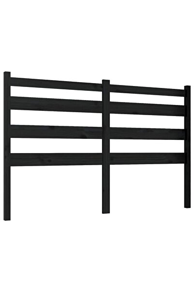 vidaxl Tăblie de pat, negru, 186x4x100 cm, lemn masiv de pin