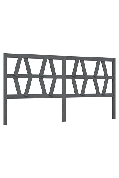 vidaxl Tăblie de pat, gri, 206x4x100 cm, lemn masiv de pin