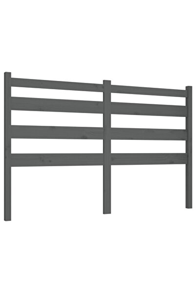 vidaxl Tăblie de pat, gri, 206x4x100 cm, lemn masiv de pin