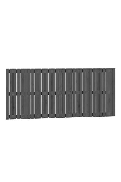 vidaxl Tăblie de pat pentru perete, gri, 204x3x90 cm, lemn masiv pin