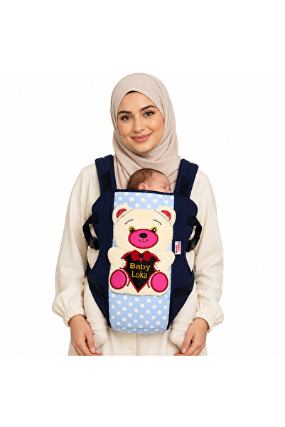 Generic Baby Loka Newborn Baby Carrier with Polka Dot Teddy Bear Design 50X30 cm