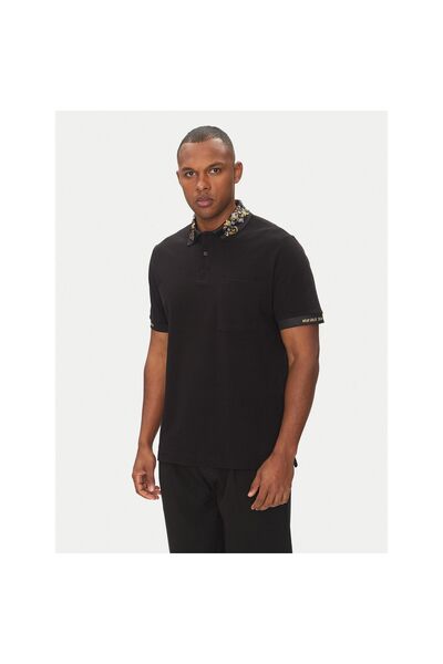 VERSACE JEANS COUTURE Polo bărbați 78GAGT04 CJ01T Negru