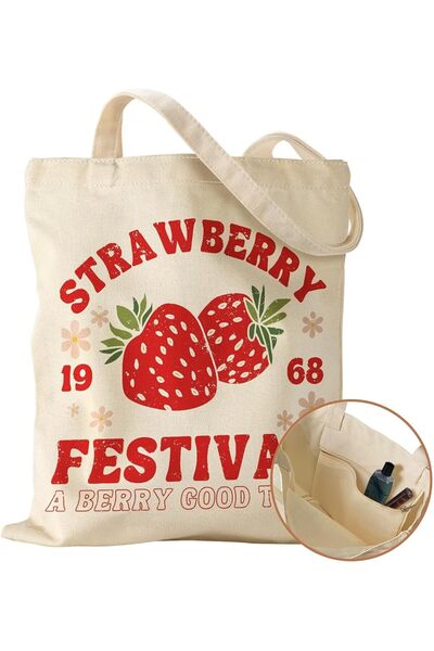 Arabest Tote Bag,Aesthetic Canvas Shoulder Bag for Women,Cloth Cotton with Pa...