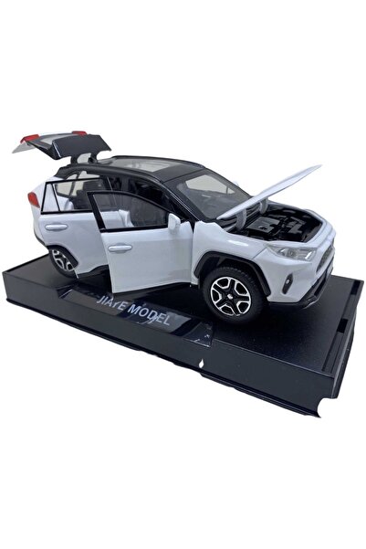 JPT Macheta replica Toyota Rav 4 alba deschide 4 usi, portbagaj si capota, lu...