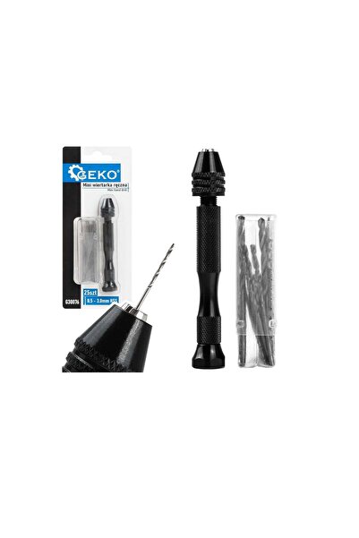 GEKO Mini-burghiu manual cu set de 25 de burghie HSS, G30076
