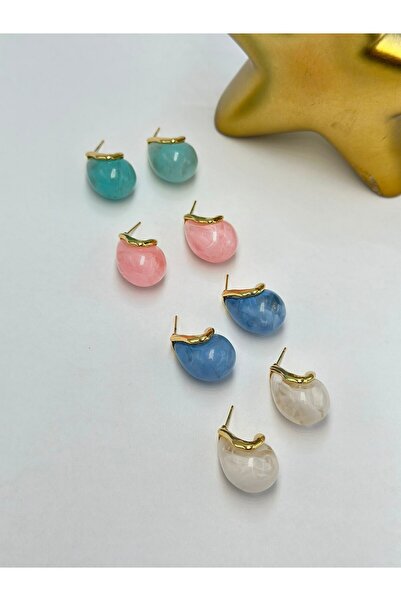 BYYEŞO Drop Earrings (Brass Plated) White