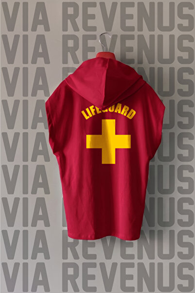 Vordevia Lifeguard / Lifeguard Front and Back Printed Zero Sleeve Hooded 100%...