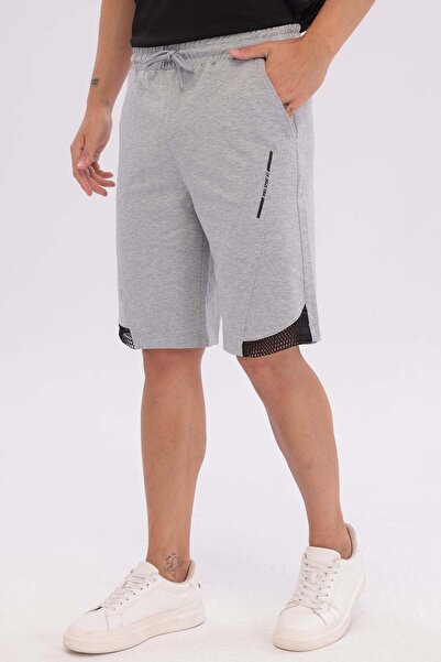 Marco Ferry Men's Cotton Sporty Shorts Gray Melange 6059