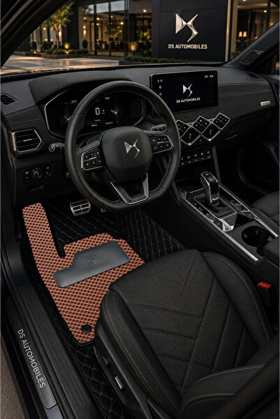 PASPASGRAFT DS Automobiles Siyah 8D Deri Tam Kaplama Havuzlu Oto Paspas + Tab...