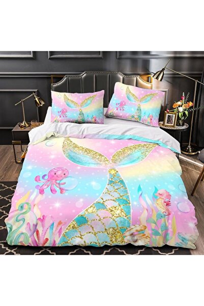Generic HAVOP Mermaid Duvet Cover Set Double Size Girls Bedding Set Pink Spar...