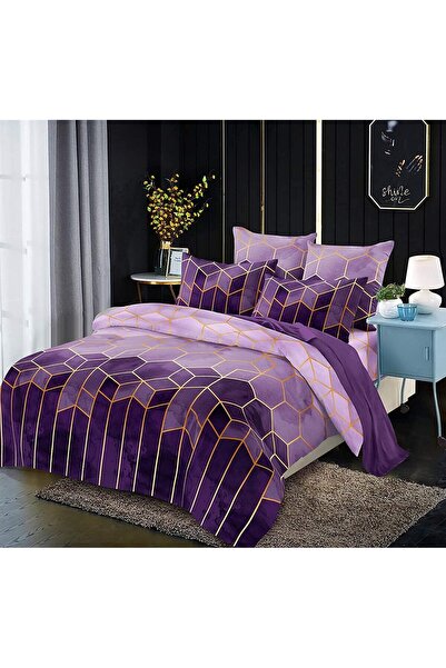 Luofanfei Duvet Cover 240 x 260 cm Lilac Purple Adult Double Bed Linen Set Du...