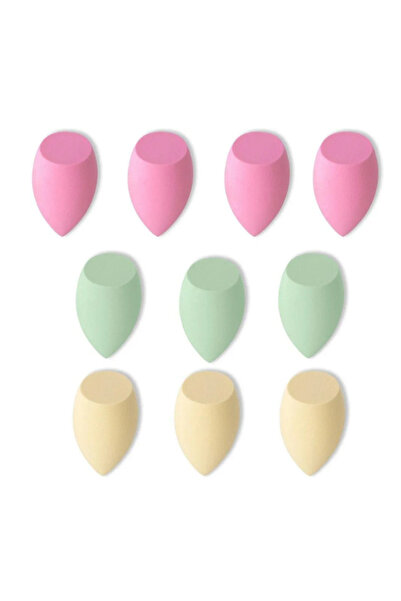 ECARLA Set de 10 bureți de machiaj PASTEL MINT
