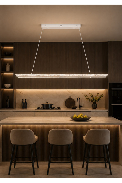 Grecia 120cm Long Chandelier with Three Lights Modern Integrated Lighting 65W...