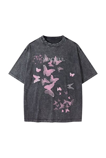 classy moda Unisex πολύχρωμο μπλουζάκι με στάμπα Oversize Streetwear Άνετη εφ...