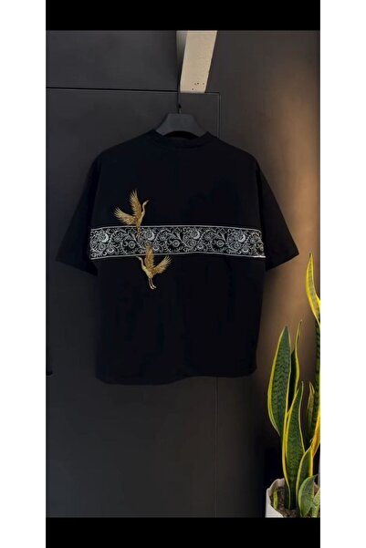 bellanova Unisex πολύχρωμο μπλουζάκι με στάμπα Oversize Streetwear Άνετη εφαρ...