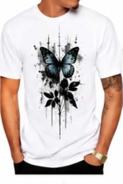 bellanova Unisex πολύχρωμο μπλουζάκι με στάμπα Oversize Streetwear Άνετη εφαρ...