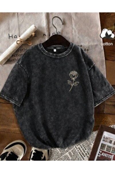 bellanova Unisex πολύχρωμο μπλουζάκι με στάμπα Oversize Streetwear Άνετη εφαρ...