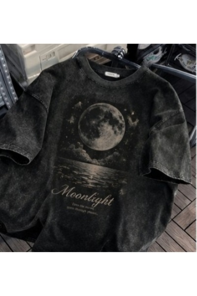 classy moda Unisex Colorful Oversize Printed T-Shirt Streetwear Comfortable F...