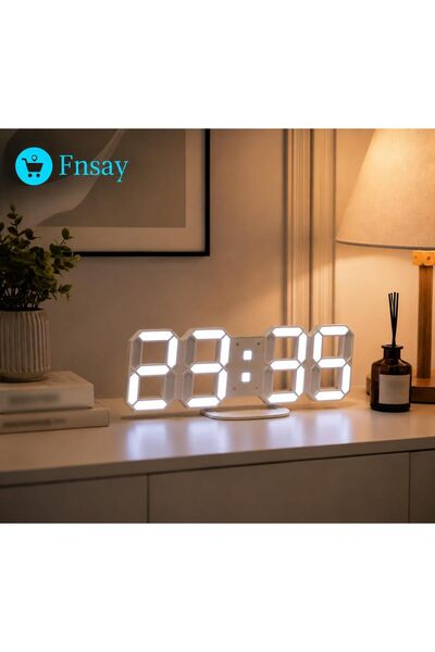 FNSAY 3D LED Digital Alarm Clock with Remote Control – ساعة رقمية LED ثلاثية ...