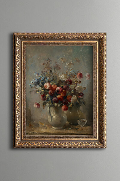 epiqart Colorful Wild Flowers in a Vase - Vintage Patterned Painting - Thick ...