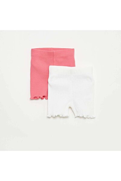 KIABI 2-Pack Ribbed Leggings WHITE