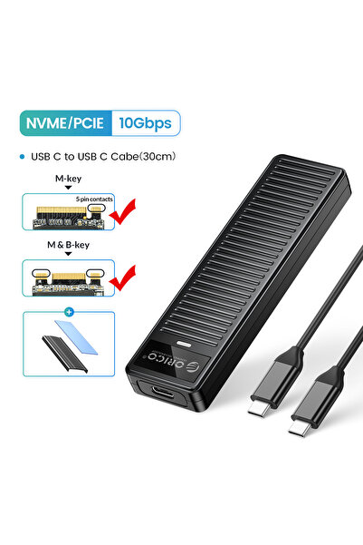 Choice علبة أوريكو NVMe سوداء بسرعة 10 جيجابت في الثانية، حافظة أوريكو M.2 NV...