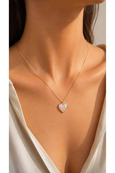 Uno Di Famiglia Minimalist Heart-Shaped Necklace, Heart-Shaped Necklace with ...