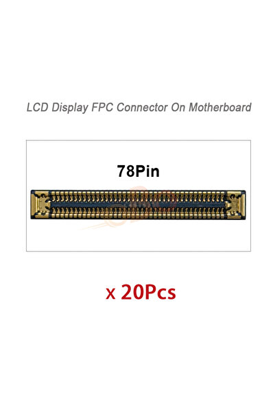 Choice 20Pcs 10-100Pcs 78Pin LCD Display FPC Connector On Board Motherboard F...